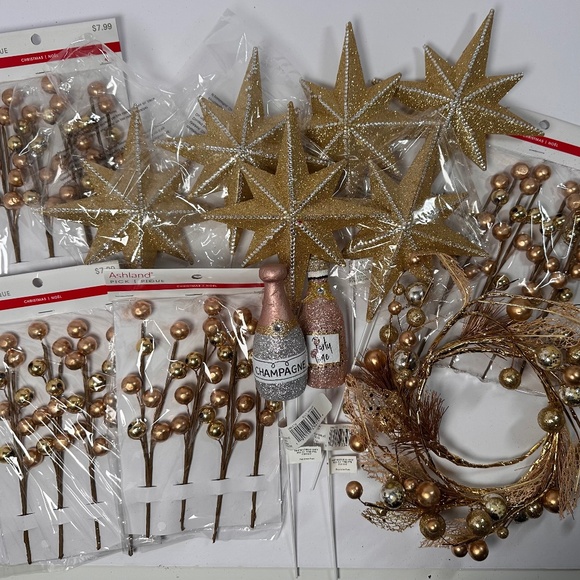 Gold Glam Christmas Craft Bundle 🎄✨ Ashland Picks • Stars • Champagne Ornaments - Picture 1 of 5